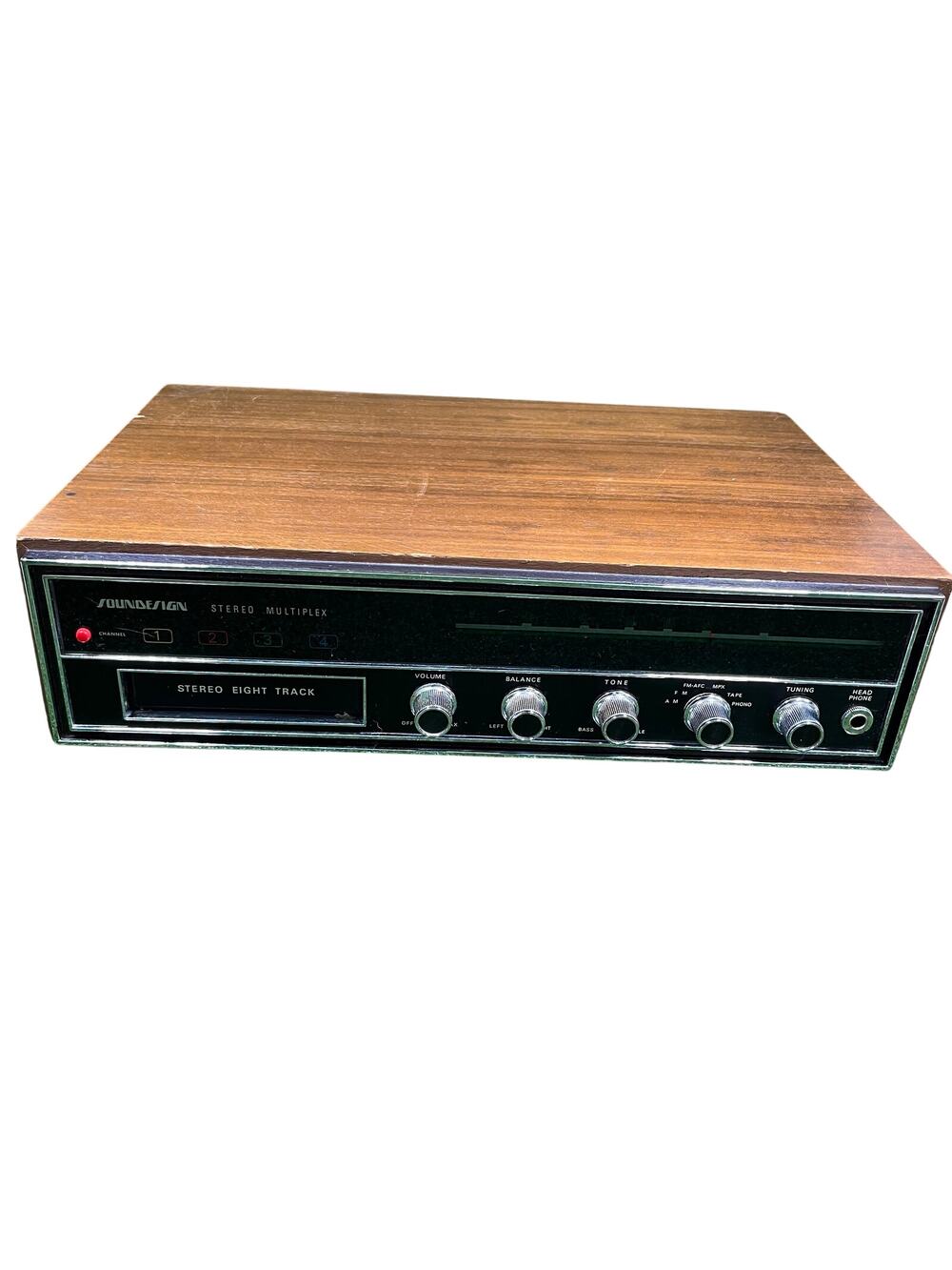 Vintage Soundesign Model 4488 Stereo Receiver AM FM 8 Track Player Tested